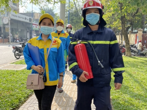 Gas sao việt kết hợp Công An Phòng Cháy và Chữa  cháy kiểm tra an toàn gas cho hộ gia đình khu vực Thạnh Lộc