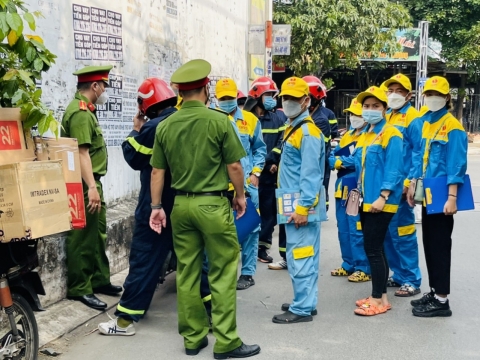 Gas sao việt kết hợp Công An Phòng Cháy và Chữa  cháy kiểm tra an toàn gas cho hộ gia đình khu vực Thạnh Lộc