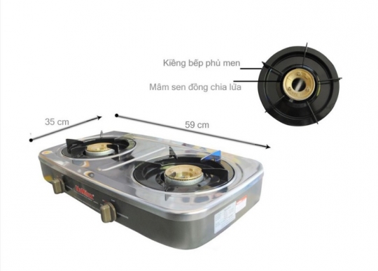 bếp đôi inox Namilux
