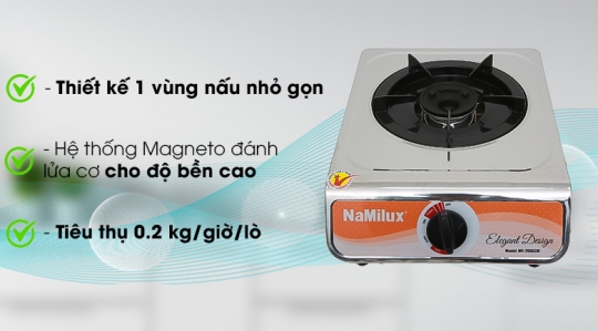 bếp đơn inox Namilux