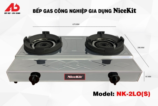 Bếp Gas Công Nghiệp Gia Dụng Nicekit NK-2LO(S)