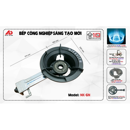 Bếp Công Nghiệp Sáng Tạo Mới (NK-6N)
