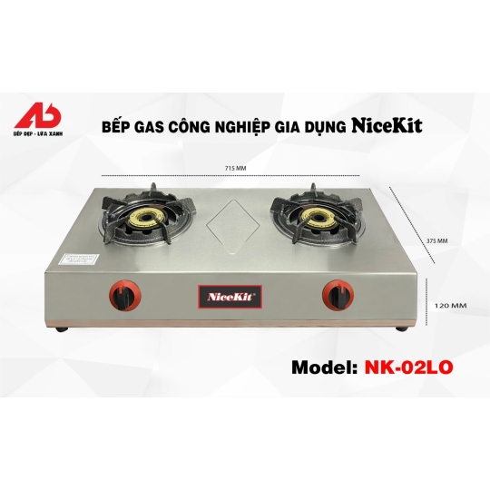 Bếp Gas Công Nghiệp Gia Dụng Nicekit NK-02LO